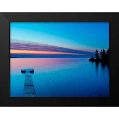Lakescape XIII Black Modern Wood Framed Art Print by McLoughlin, James
