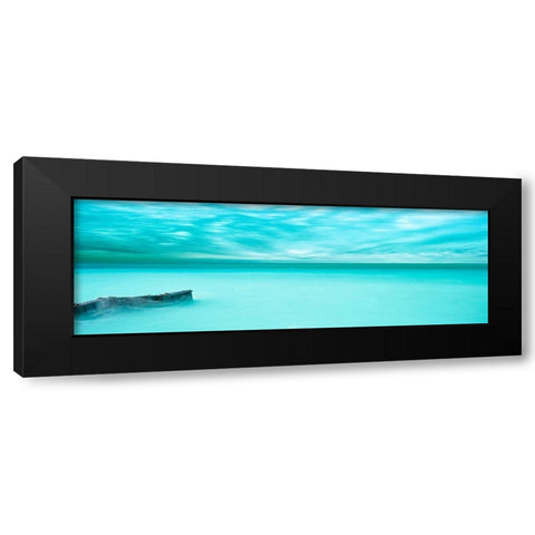 Lakescape Panorama V Black Modern Wood Framed Art Print with Double Matting by McLoughlin, James