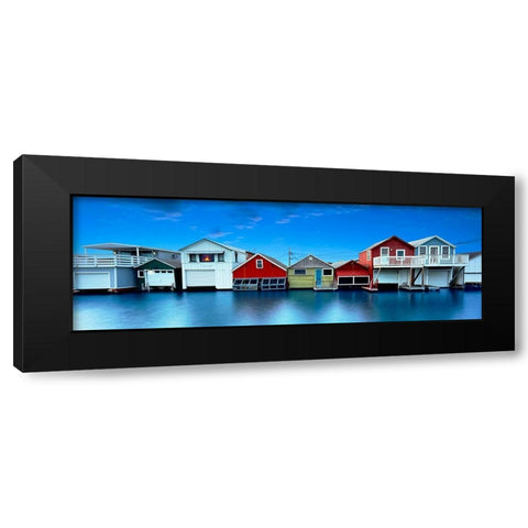 Lakescape Panorama VII Black Modern Wood Framed Art Print by McLoughlin, James
