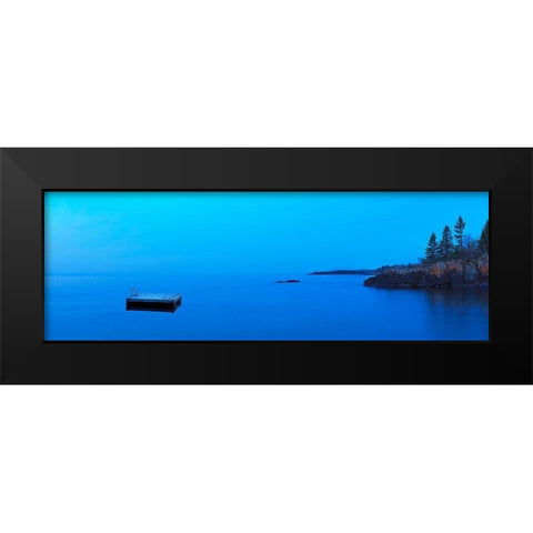 Lakescape Panorama X Black Modern Wood Framed Art Print by McLoughlin, James