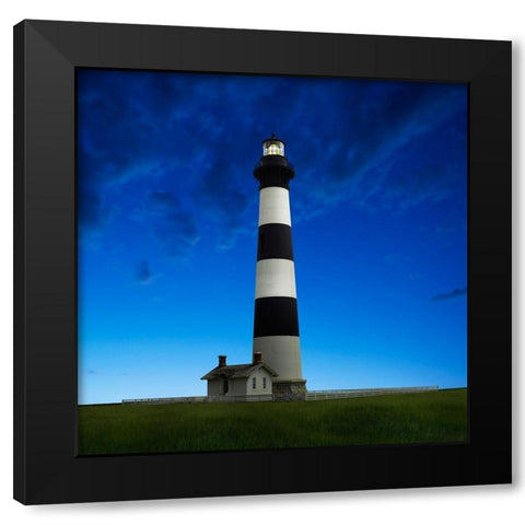 Lighthouse at Night III Black Modern Wood Framed Art Print by McLoughlin, James