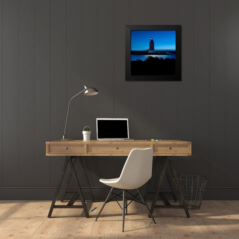 Lighthouse at Night IV Black Modern Wood Framed Art Print by McLoughlin, James