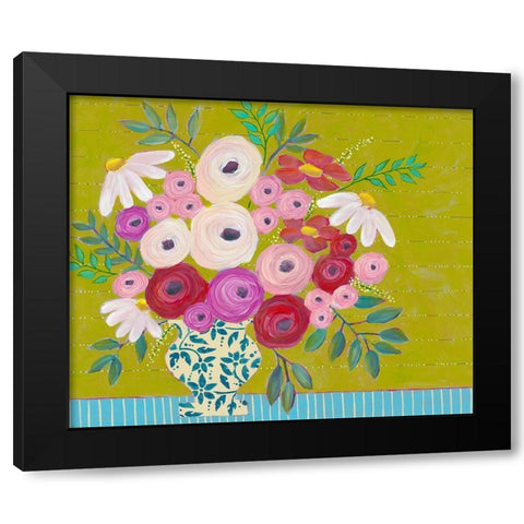 Bold Flowers I Black Modern Wood Framed Art Print with Double Matting by Moore, Regina