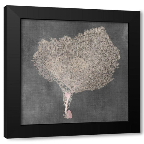 Natural Sea Fan VIII Black Modern Wood Framed Art Print by Vision Studio