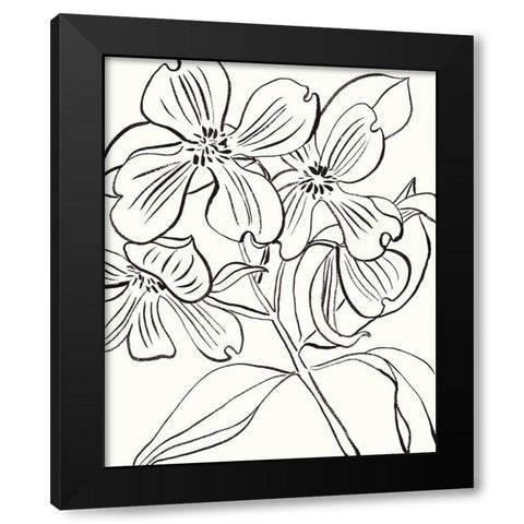 Self I Black Modern Wood Framed Art Print with Double Matting by Wang, Melissa