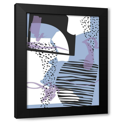 Sounds of the Ocean II Black Modern Wood Framed Art Print with Double Matting by Wang, Melissa