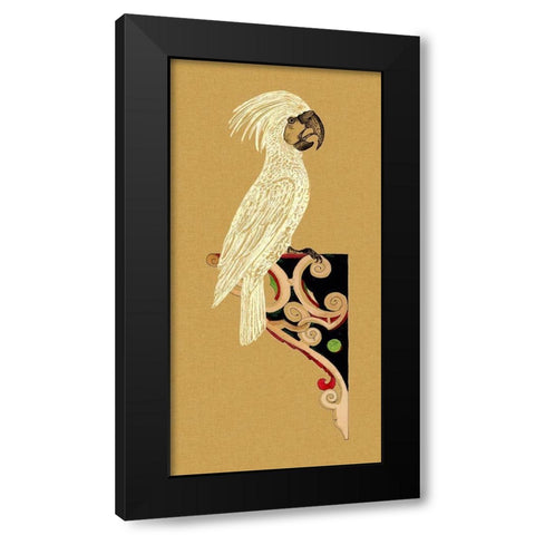 Bird Impression I Black Modern Wood Framed Art Print with Double Matting by Wang, Melissa