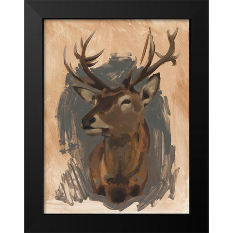 Red Deer Stag II Black Modern Wood Framed Art Print by Green, Jacob