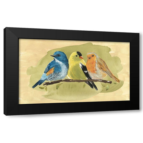 Bird Perch I Black Modern Wood Framed Art Print with Double Matting by Warren, Annie