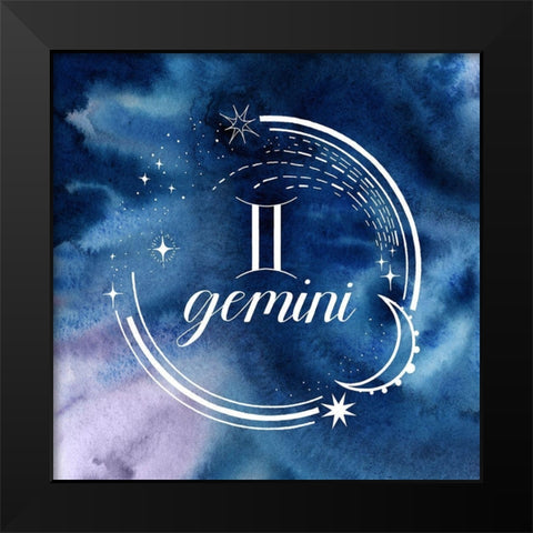Watercolor Astrology III Black Modern Wood Framed Art Print by Popp, Grace