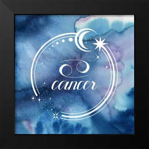 Watercolor Astrology IV Black Modern Wood Framed Art Print by Popp, Grace
