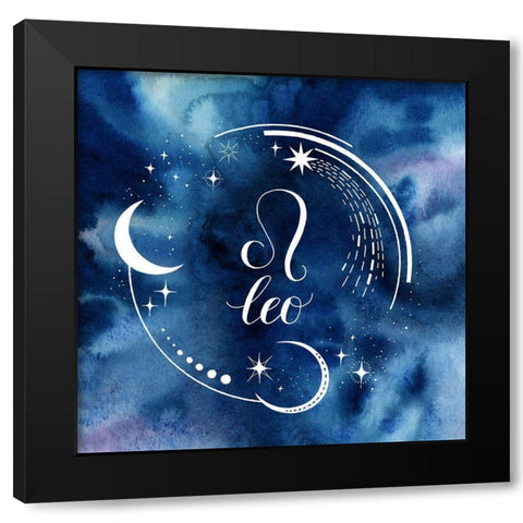 Watercolor Astrology V Black Modern Wood Framed Art Print by Popp, Grace