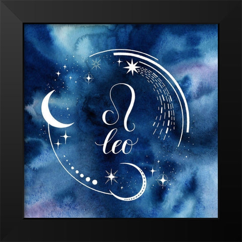 Watercolor Astrology V Black Modern Wood Framed Art Print by Popp, Grace