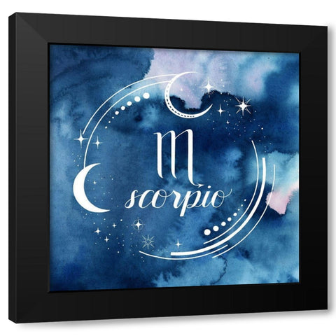 Watercolor Astrology VIII Black Modern Wood Framed Art Print by Popp, Grace