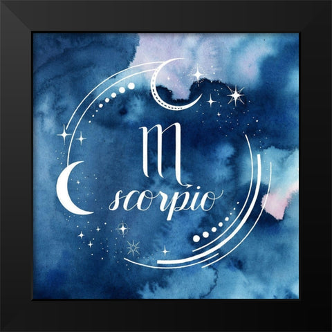 Watercolor Astrology VIII Black Modern Wood Framed Art Print by Popp, Grace