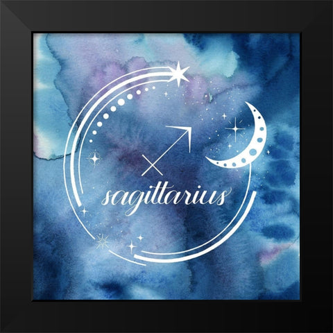 Watercolor Astrology IX Black Modern Wood Framed Art Print by Popp, Grace