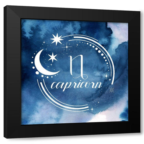 Watercolor Astrology X Black Modern Wood Framed Art Print by Popp, Grace