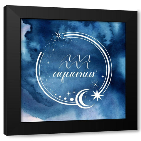 Watercolor Astrology XI Black Modern Wood Framed Art Print by Popp, Grace