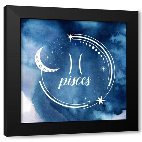 Watercolor Astrology XII Black Modern Wood Framed Art Print by Popp, Grace