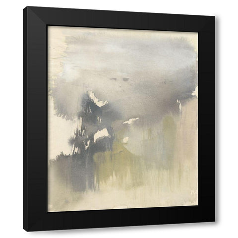 Poured Neutrals II Black Modern Wood Framed Art Print by Goldberger, Jennifer