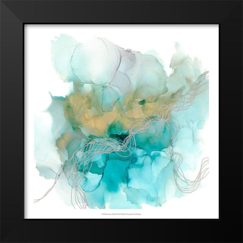 Interwoven Metallics II Black Modern Wood Framed Art Print by Goldberger, Jennifer