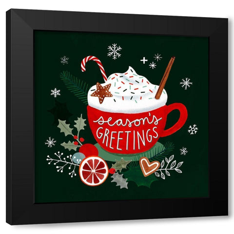 Christmas Comforts I Black Modern Wood Framed Art Print with Double Matting by Borges, Victoria