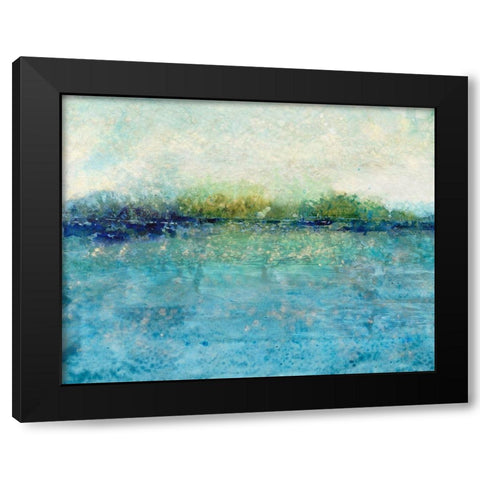 Shimmering Water II Black Modern Wood Framed Art Print with Double Matting by OToole, Tim