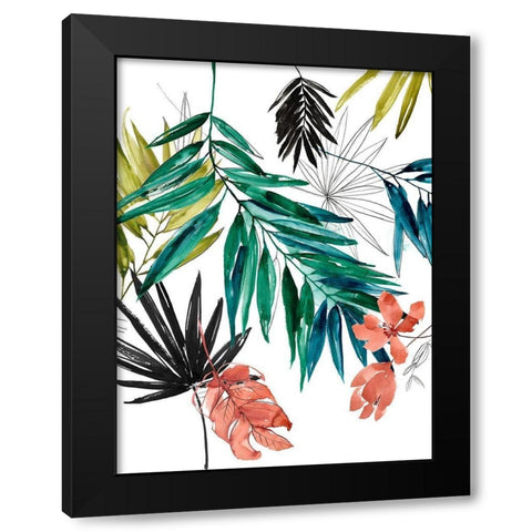 Tropical Composition II Black Modern Wood Framed Art Print by Goldberger, Jennifer