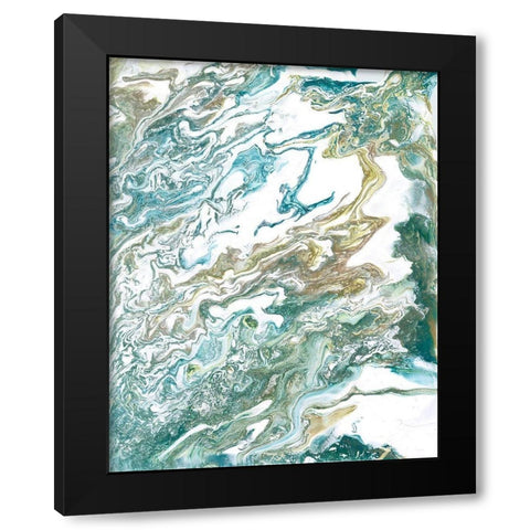 Tidal Drift I Black Modern Wood Framed Art Print with Double Matting by Studio W