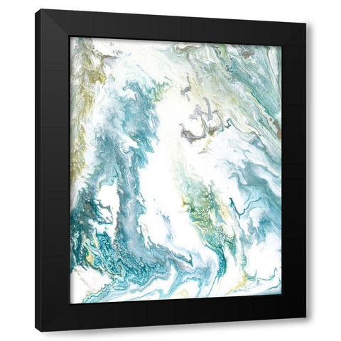 Tidal Drift II Black Modern Wood Framed Art Print by Studio W