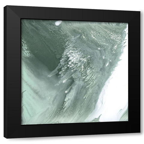 Moss Agate I Black Modern Wood Framed Art Print with Double Matting by Studio W
