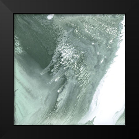 Moss Agate I Black Modern Wood Framed Art Print by Studio W