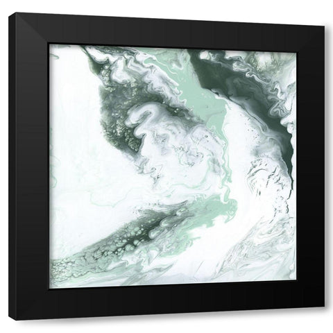 Moss Agate II Black Modern Wood Framed Art Print by Studio W