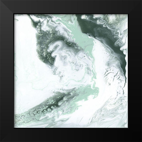 Moss Agate II Black Modern Wood Framed Art Print by Studio W