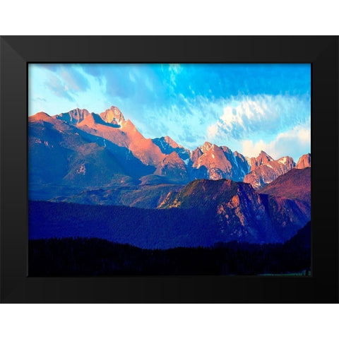 Mountainscape Photograph I Black Modern Wood Framed Art Print by McLoughlin, James