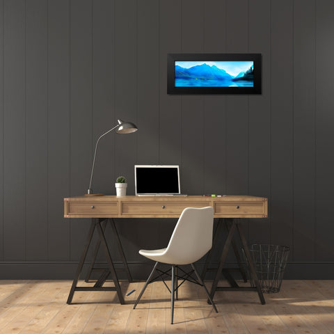 Mountainscape Panorama II Black Modern Wood Framed Art Print by McLoughlin, James