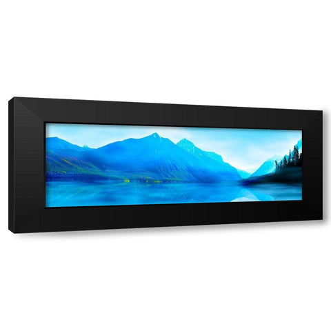 Mountainscape Panorama II Black Modern Wood Framed Art Print by McLoughlin, James