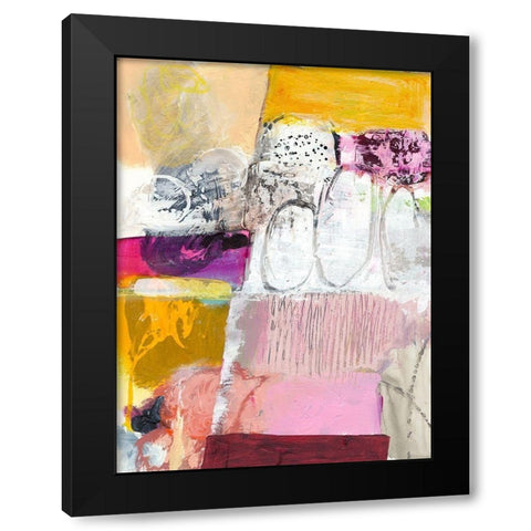 Abstract #27-A Black Modern Wood Framed Art Print with Double Matting by Fuchs, Jodi
