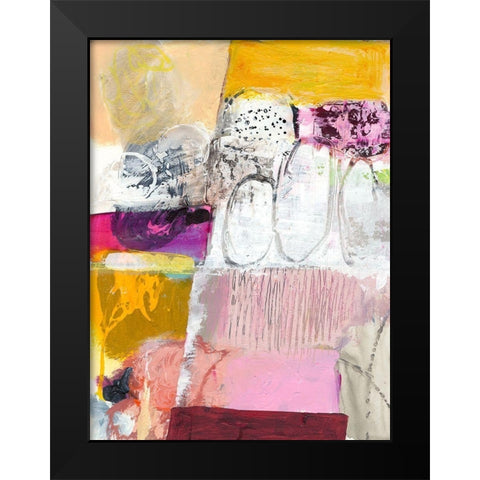 Abstract #27-A Black Modern Wood Framed Art Print by Fuchs, Jodi