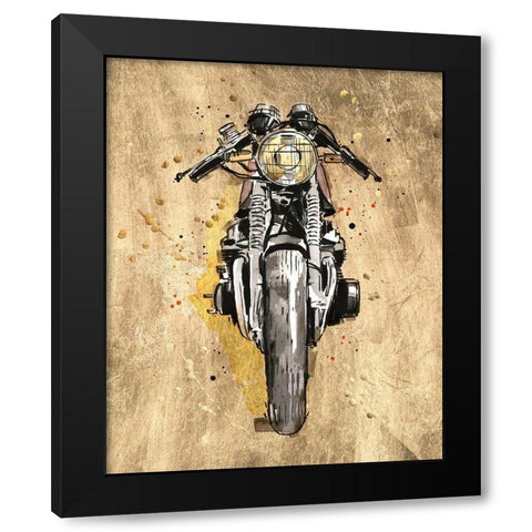 Metallic Rider I Black Modern Wood Framed Art Print with Double Matting by Warren, Annie