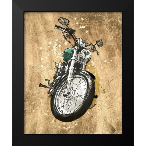 Metallic Rider II Black Modern Wood Framed Art Print by Warren, Annie