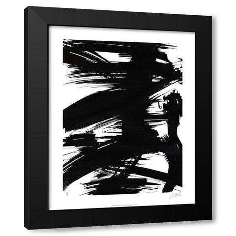 Black Bamboo I Black Modern Wood Framed Art Print with Double Matting by Fuchs, Jodi