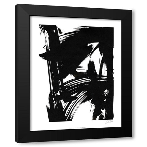 Black Bamboo II Black Modern Wood Framed Art Print with Double Matting by Fuchs, Jodi
