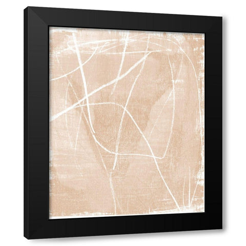 Linje I Black Modern Wood Framed Art Print with Double Matting by Vess, June Erica
