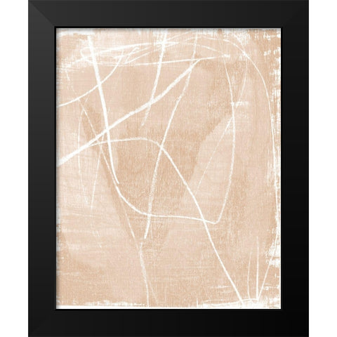 Linje I Black Modern Wood Framed Art Print by Vess, June Erica