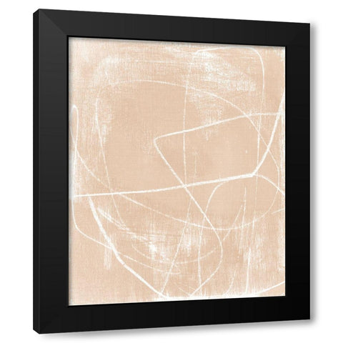Linje II Black Modern Wood Framed Art Print with Double Matting by Vess, June Erica