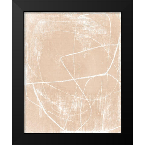 Linje II Black Modern Wood Framed Art Print by Vess, June Erica