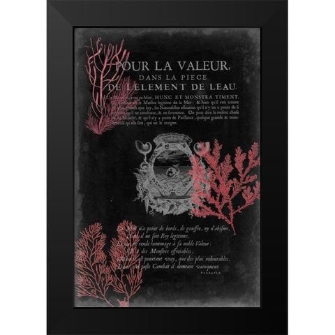 Pour La Mer II Black Modern Wood Framed Art Print by Studio W