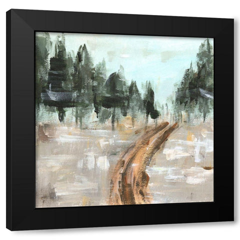 Woodland Path II Black Modern Wood Framed Art Print by Wang, Melissa