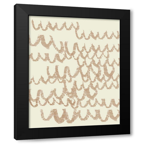 Scalloped I Black Modern Wood Framed Art Print by Goldberger, Jennifer